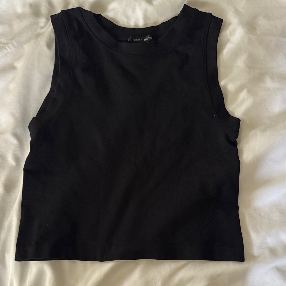 Women’s Moa Moa Black Cropped, Tight  Tee